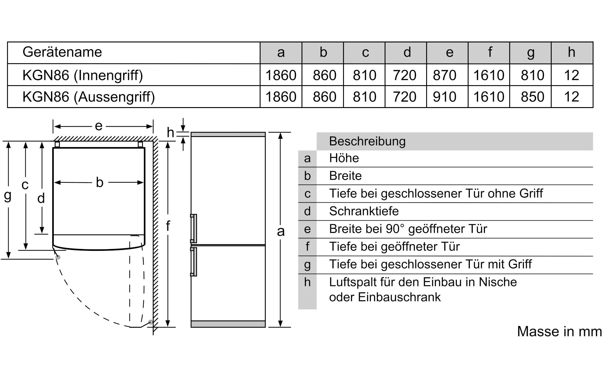 Bosch Kühl-Gefrierkombination KGN86AIDR Rechts, Wechselbar Bosch Kühl-Gefrierkombination KGN86AIDR Rechts, Wechselbar