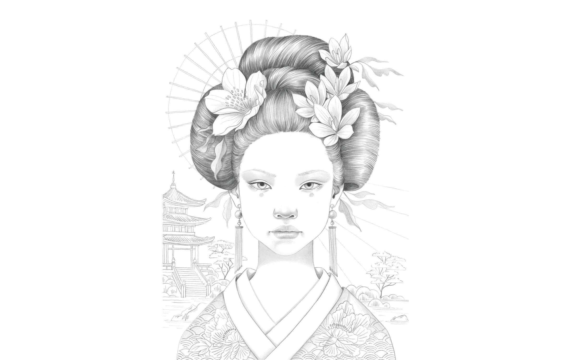 Clairefontaine Malblock Odelia Frauen A4, 20 Blatt, 6 Motive