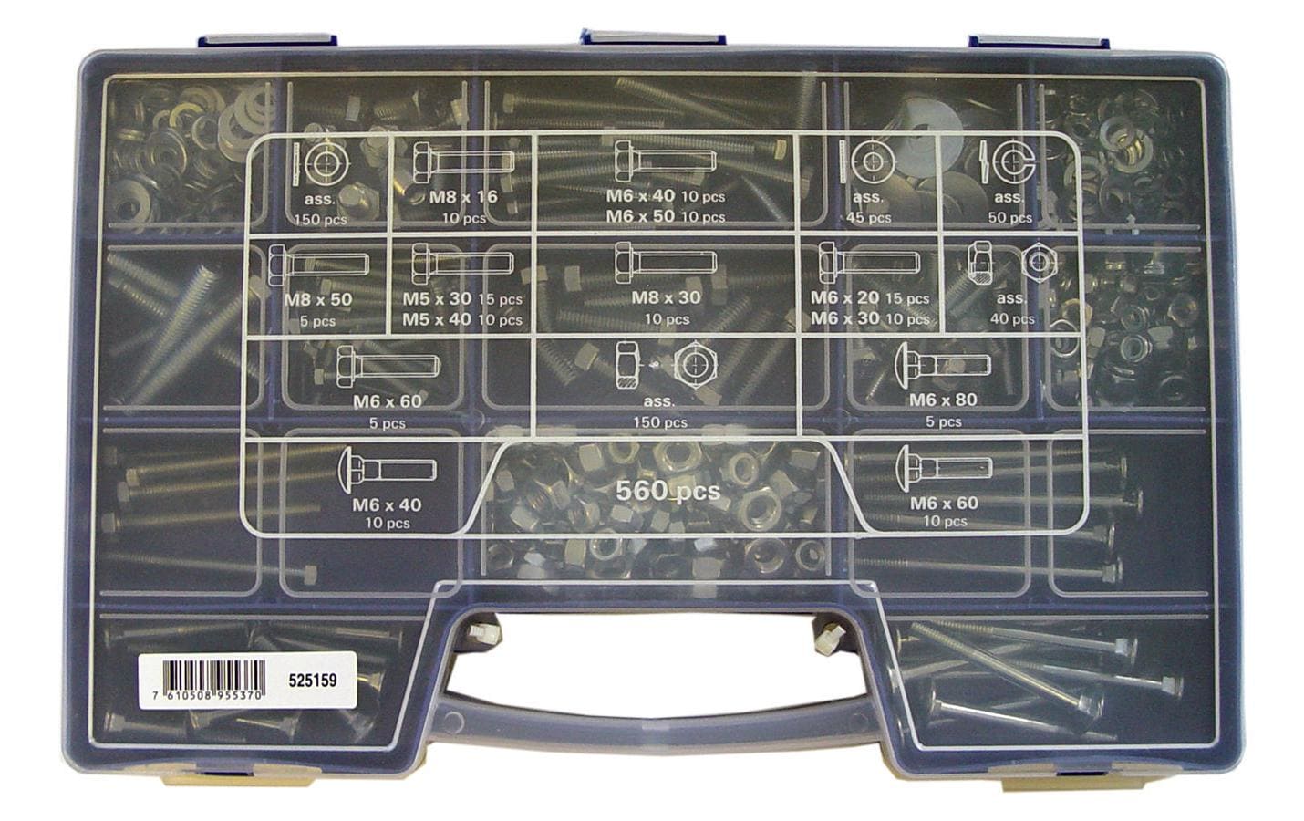 ferronorm Metallschrauben Koffer, 560 Stück ferronorm Metallschrauben Koffer, 560 Stück