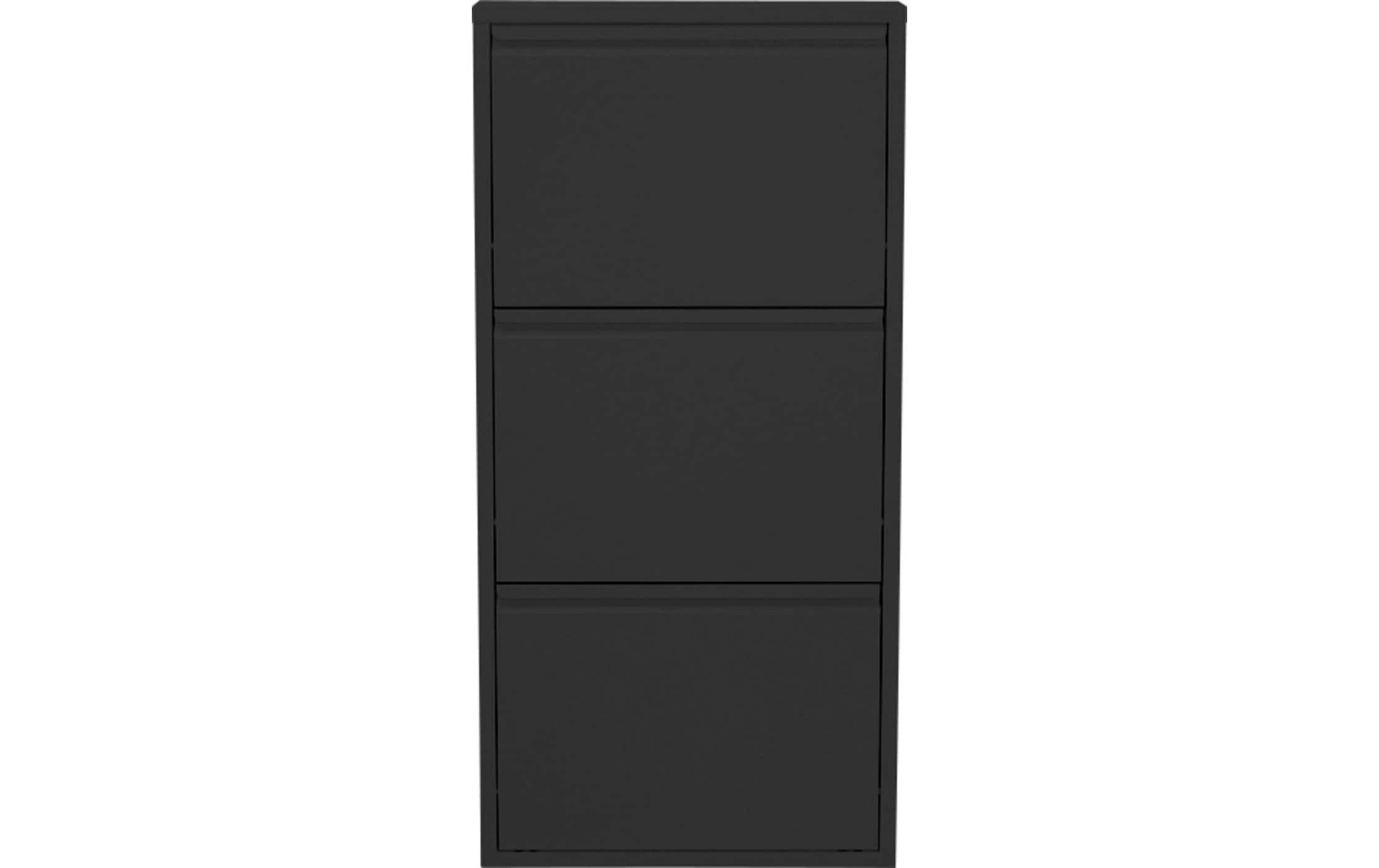 Kare Schuhschrank Caruso 3-er, 50 x 103 cm, Schwarz