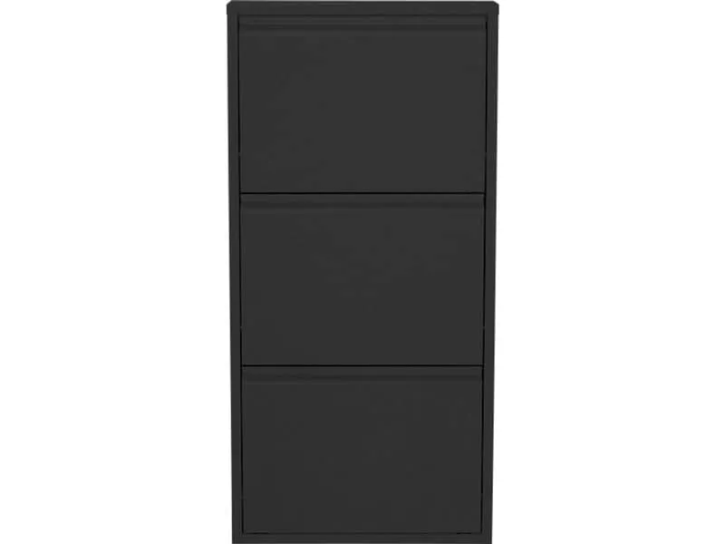 Kare Schuhschrank Caruso 3-er, 50 x 103 cm, Schwarz Kare Schuhschrank Caruso 3-er, 50 x 103 cm, Schwarz