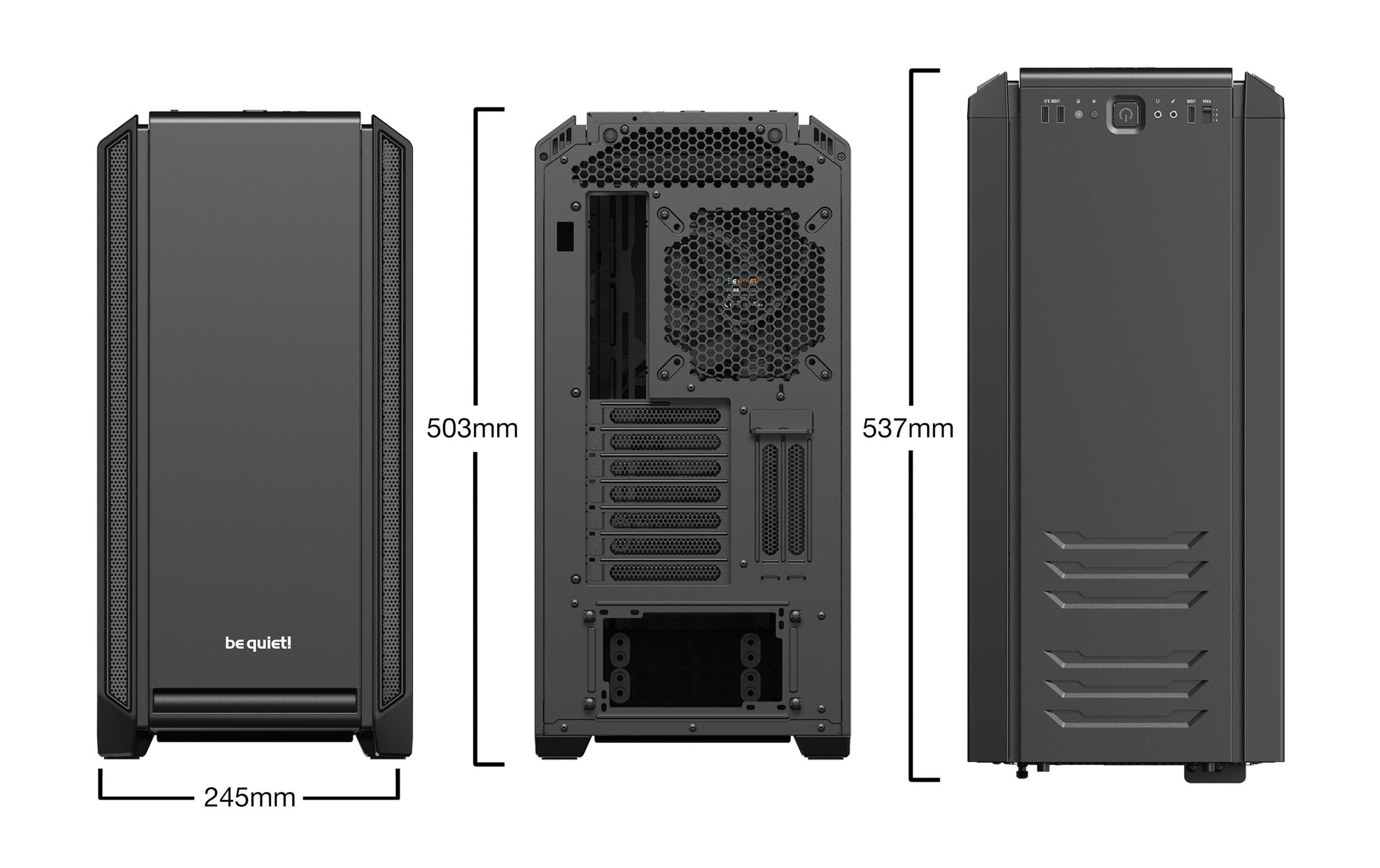 be quiet! PC-Gehäuse Silent Base 601 Schwarz Fenster be quiet! PC-Gehäuse Silent Base 601 Schwarz Fenster