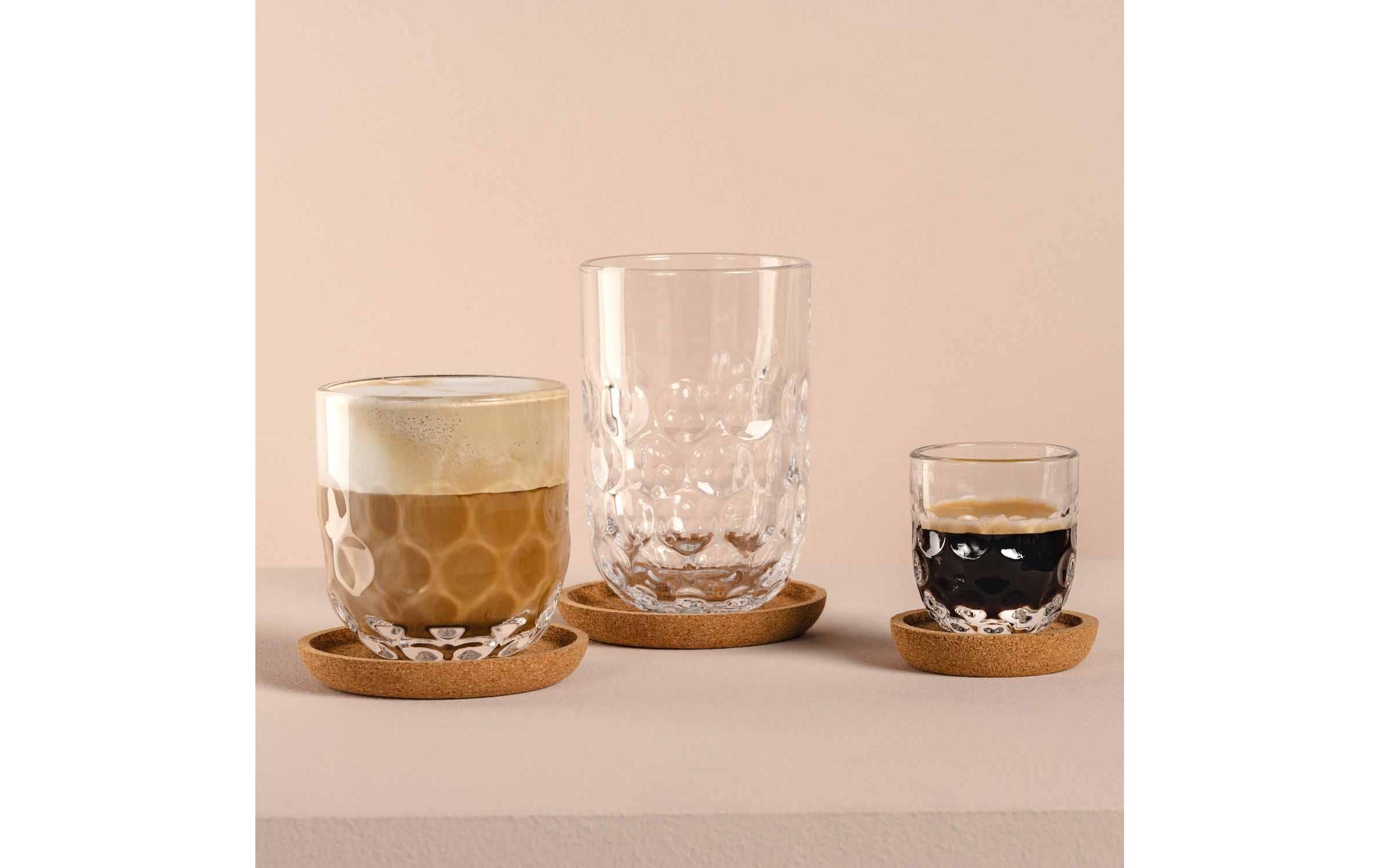 Leonardo Cappuccino Becher Gocce 1 380 ml, 2 Stück, Transparent