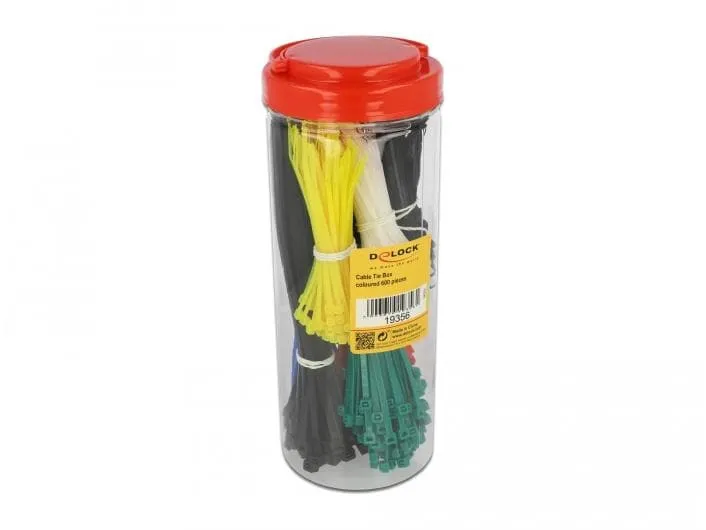 Delock Kabelbinder Box 600 Stück, assortiert Mehrfarbig Delock Kabelbinder Box 600 Stück, assortiert Mehrfarbig