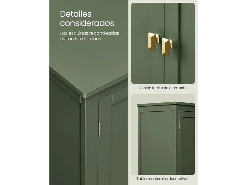 VASAGLE Kommode Bathroom Cabinet, 60 x 110 cm, Waldgrün VASAGLE Kommode Bathroom Cabinet, 60 x 110 cm, Waldgrün