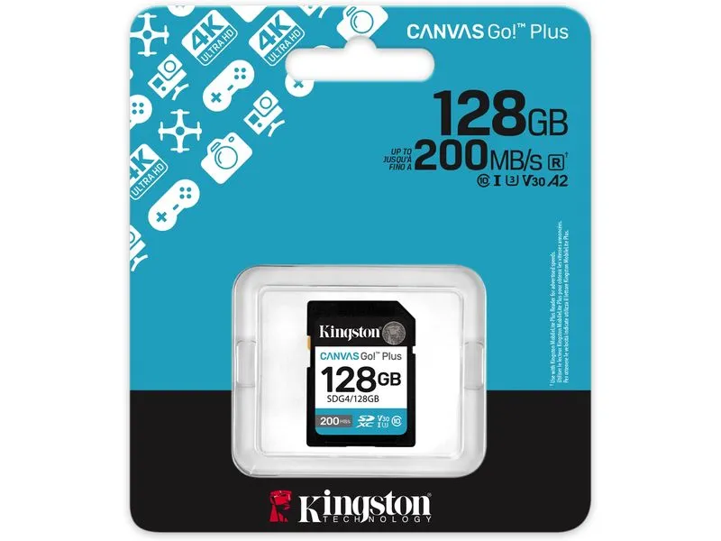 Kingston SDXC-Karte Canvas Go! Plus 128 GB