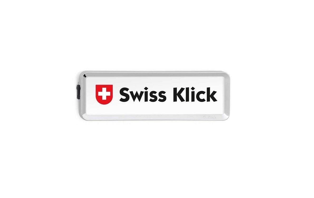 Swiss Klick Kennzeichenhalter Hochformat Vorderseite Chrom Glanz Swiss Klick Kennzeichenhalter Hochformat Vorderseite Chrom Glanz