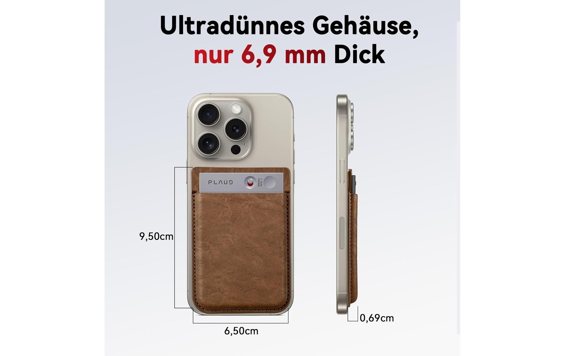 Plaud Note Magnetische Hülle Braun