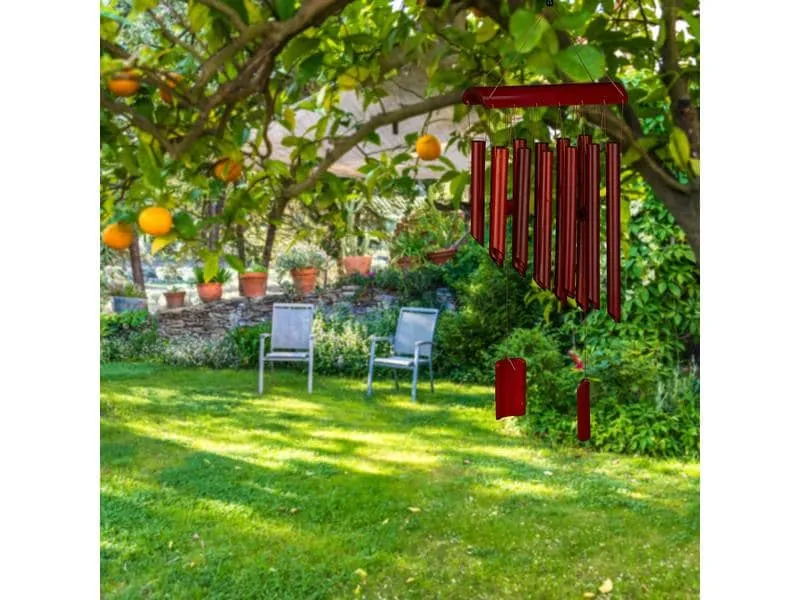 relaxdays Windspiel aus Bambus 60 cm
