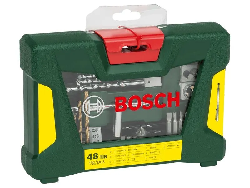 Bosch Bohrer- und Bit-Set V-Line TiN, 48-teilig Bosch Bohrer- und Bit-Set V-Line TiN, 48-teilig