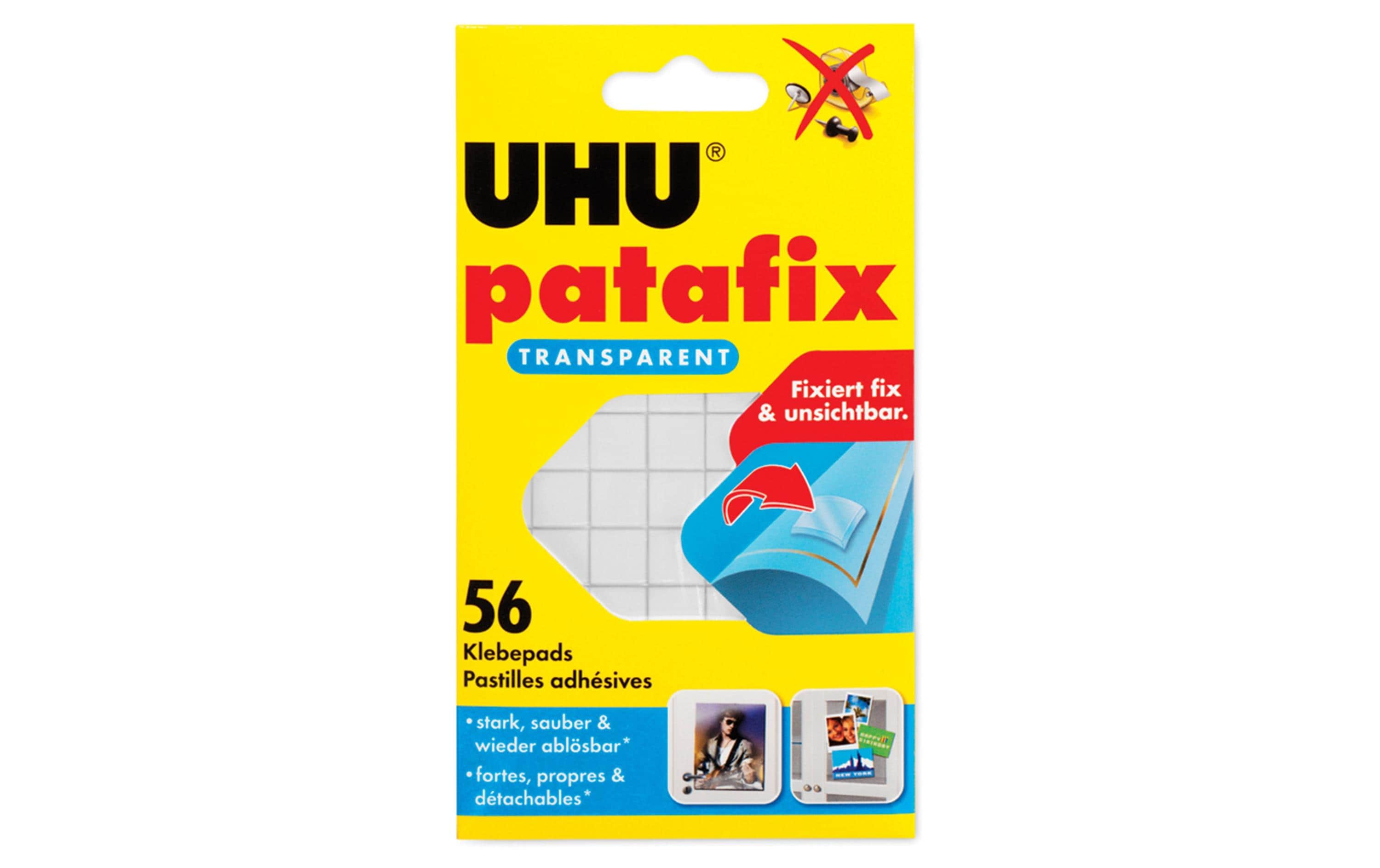 UHU Klebepad Patafix Transparent, 56 Stück