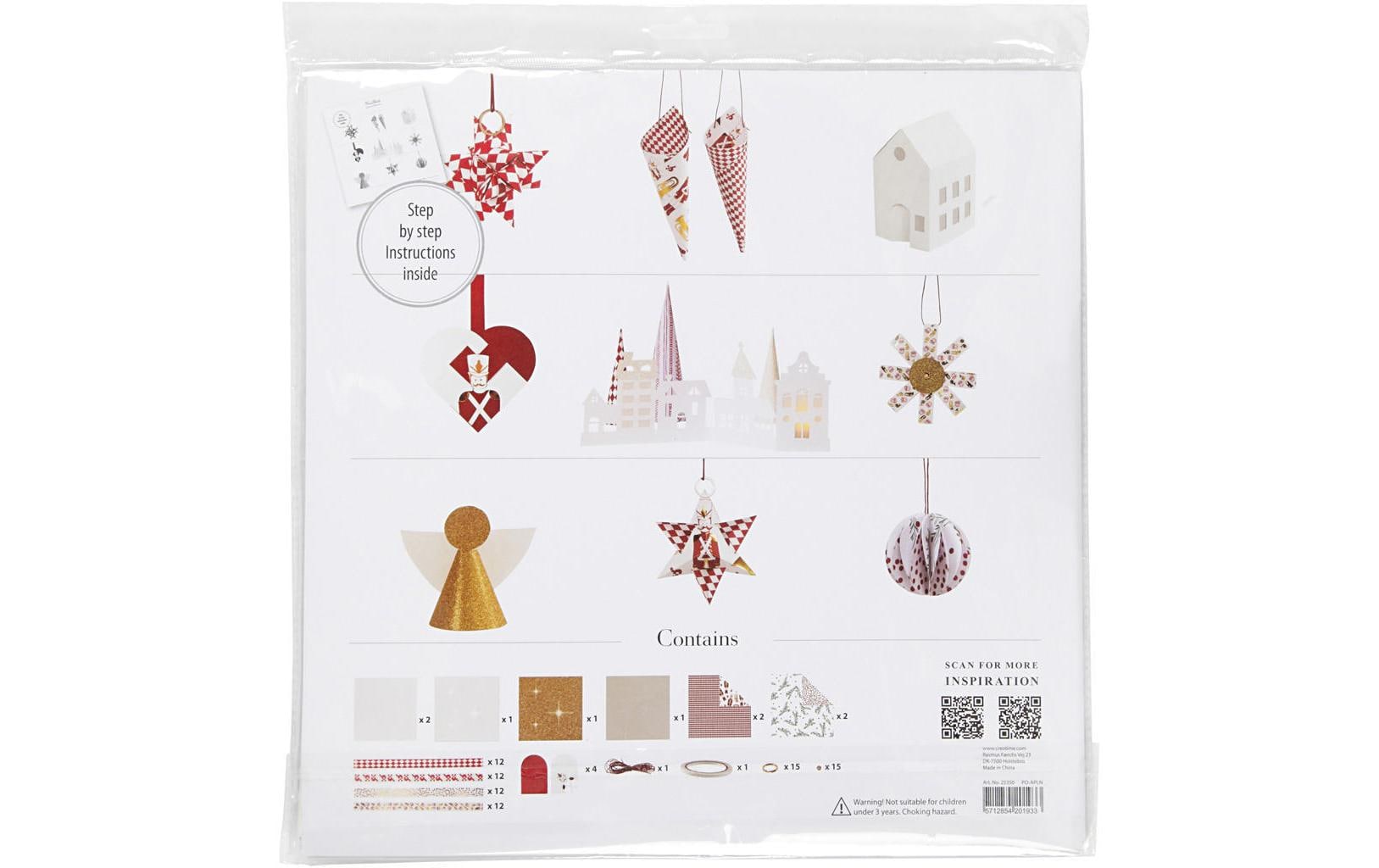 Creativ Company Bastelset Vivi Gade Papier-Weihnachtsschmuck