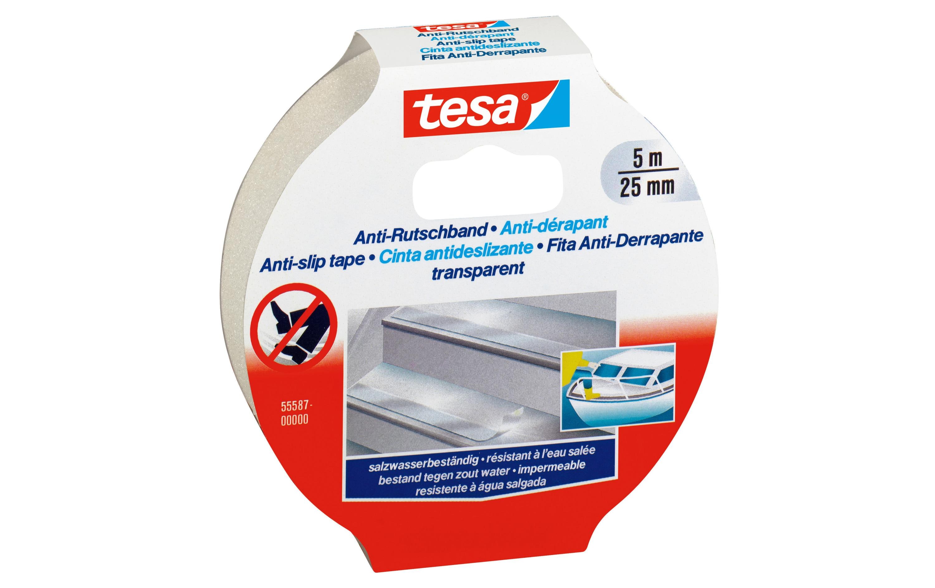 tesa Anti-Rutschband 5 m x 25 mm Transparent tesa Anti-Rutschband 5 m x 25 mm Transparent