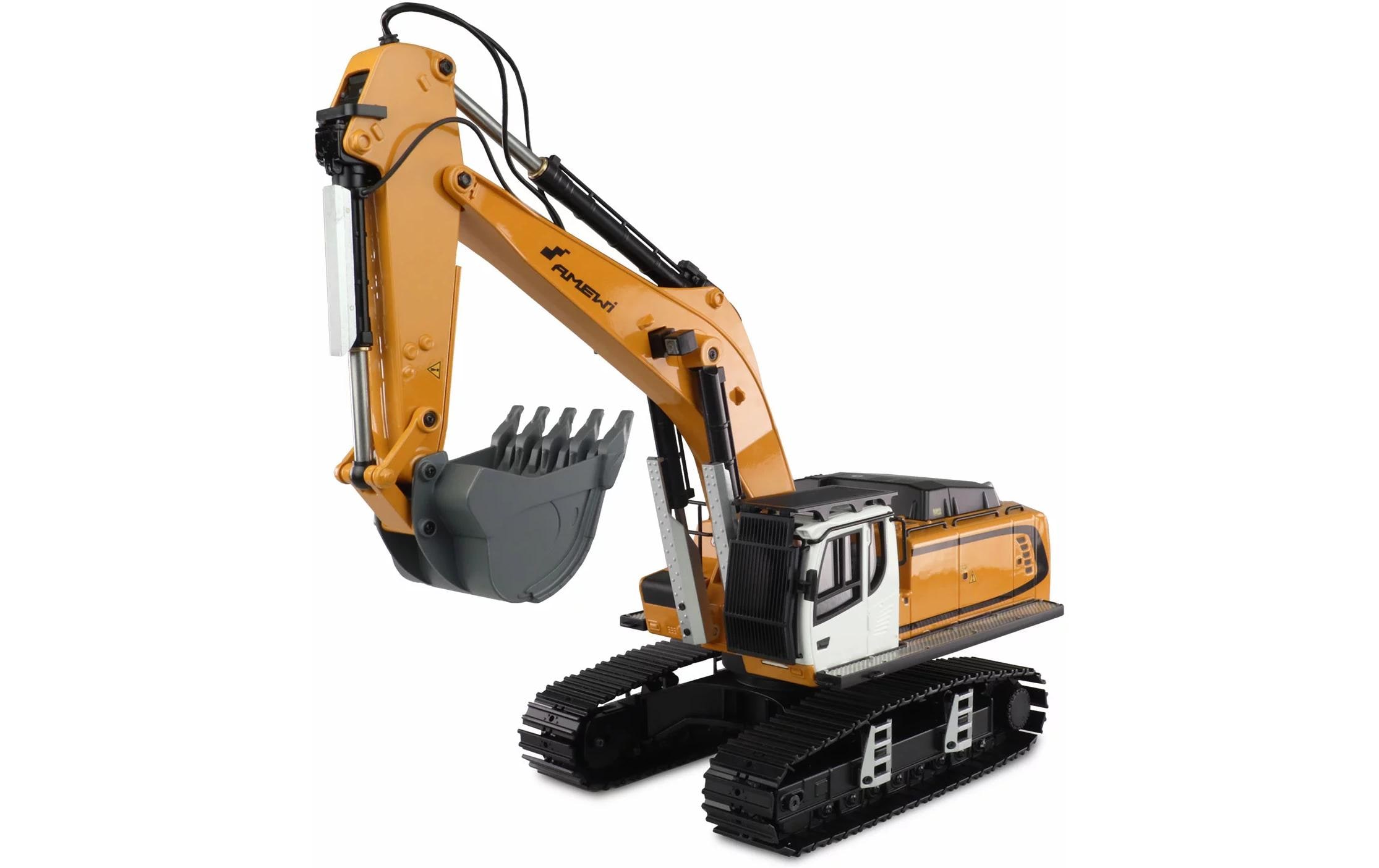 Amewi Kettenbagger G106E Vollmetall Gelb, RTR, 1:14