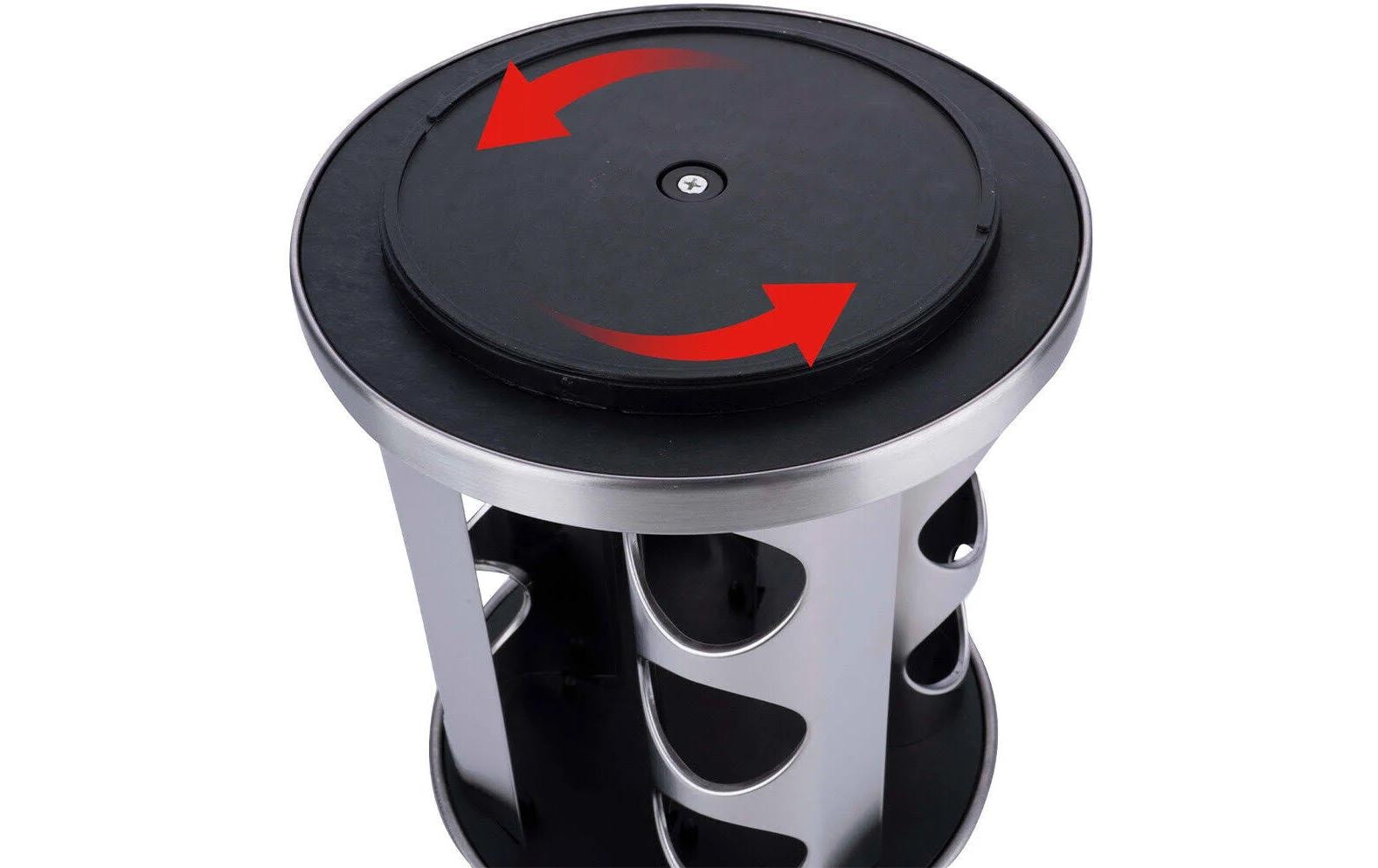 ALPINA Drehbares Gewürzregal 12-teilig, Silber