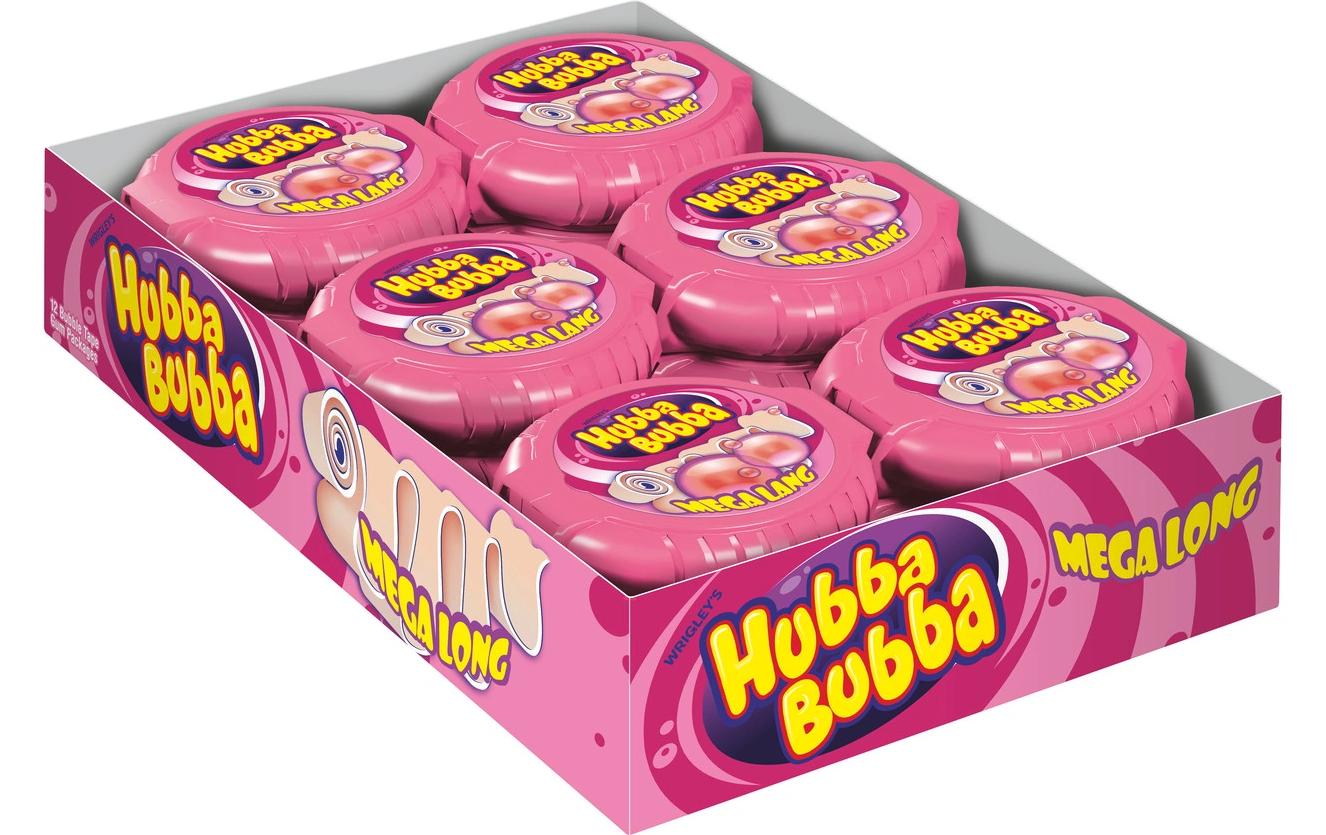 Hubba Bubba Kaugummi Rolle Mega Lang Fancy Fruit 12 x 56 g