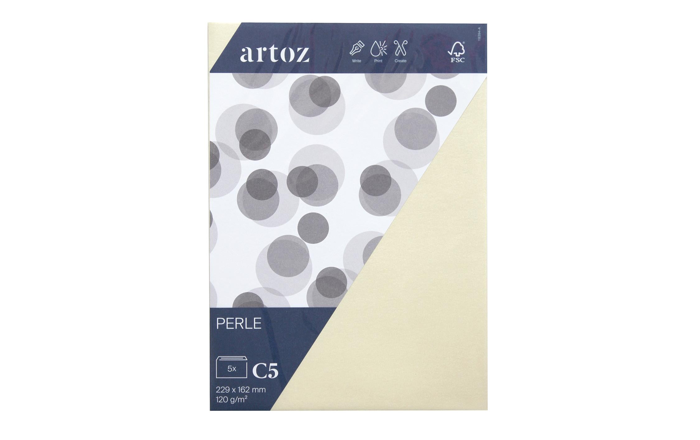 Artoz Couvert Perle C5, 5 Stück, Ivory Artoz Couvert Perle C5, 5 Stück, Ivory
