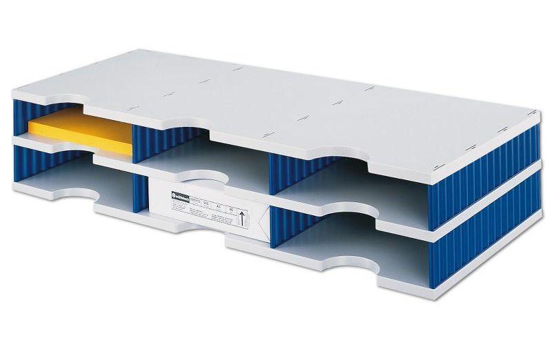 Styro Dokumentenablage styrodoc trio Standard, Blau, 6 Fächer