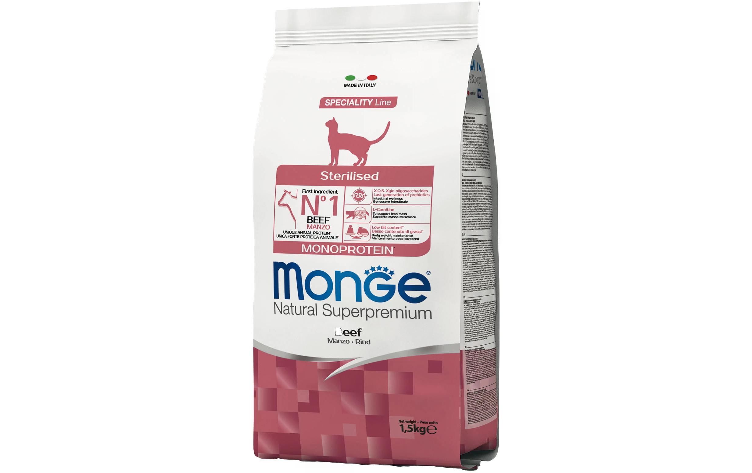 Monge Trockenfutter Katze Monoprotein Sterilisiert Rind 1.5 kg