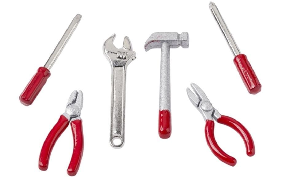 HobbyFun Mini-Utensilien Werkzeug Set 6 Stück, sortiert