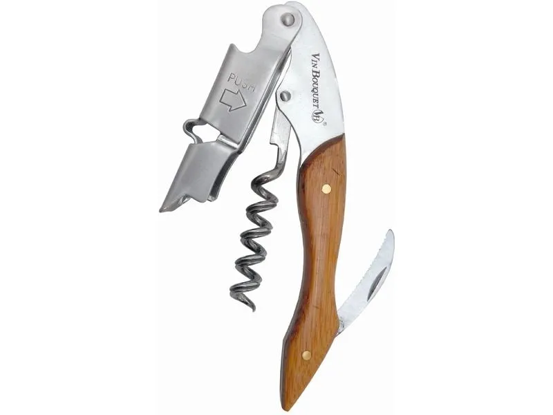 Vin Bouquet Kellnermesser Bambus Braun/Silber Vin Bouquet Kellnermesser Bambus Braun/Silber