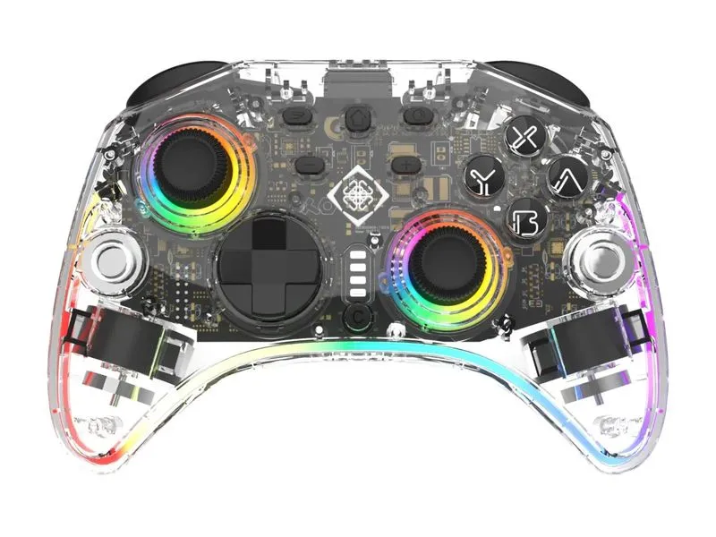DELTACO Controller GAM-198-T Wireless Transparent RGB