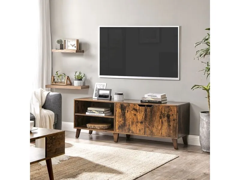 VASAGLE TV-Möbel mit 2 Ablagen 140 x 40 x 50 cm, Braun VASAGLE TV-Möbel mit 2 Ablagen 140 x 40 x 50 cm, Braun