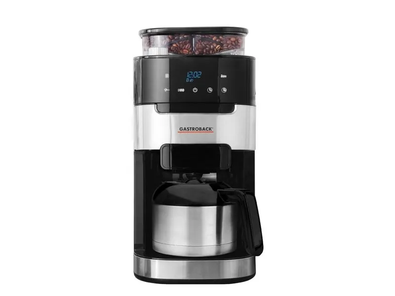 Gastroback Filterkaffeemaschine Grind & Brew Pro Thermo Schwarz/Silber Gastroback Filterkaffeemaschine Grind & Brew Pro Thermo Schwarz/Silber