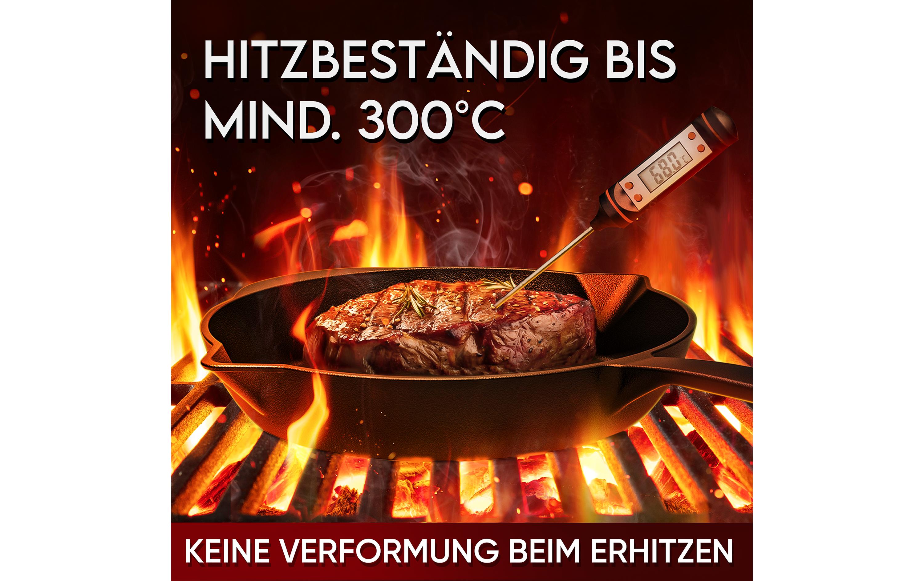 Gusskoenig Bratpfanne 26 cm mit Ledergriff, Reiniger