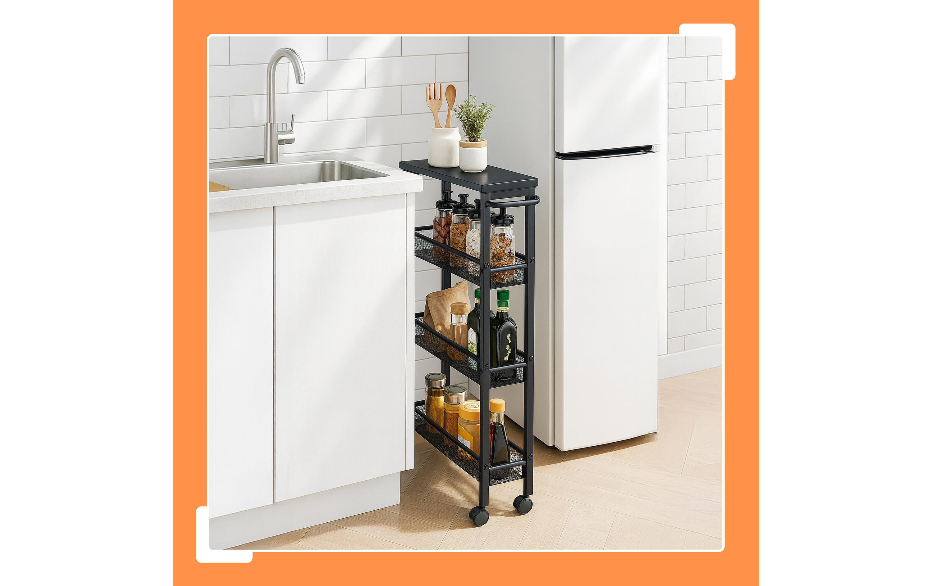 relaxdays Nischenwagen 77 x 13 x 45.5 cm Schwarz