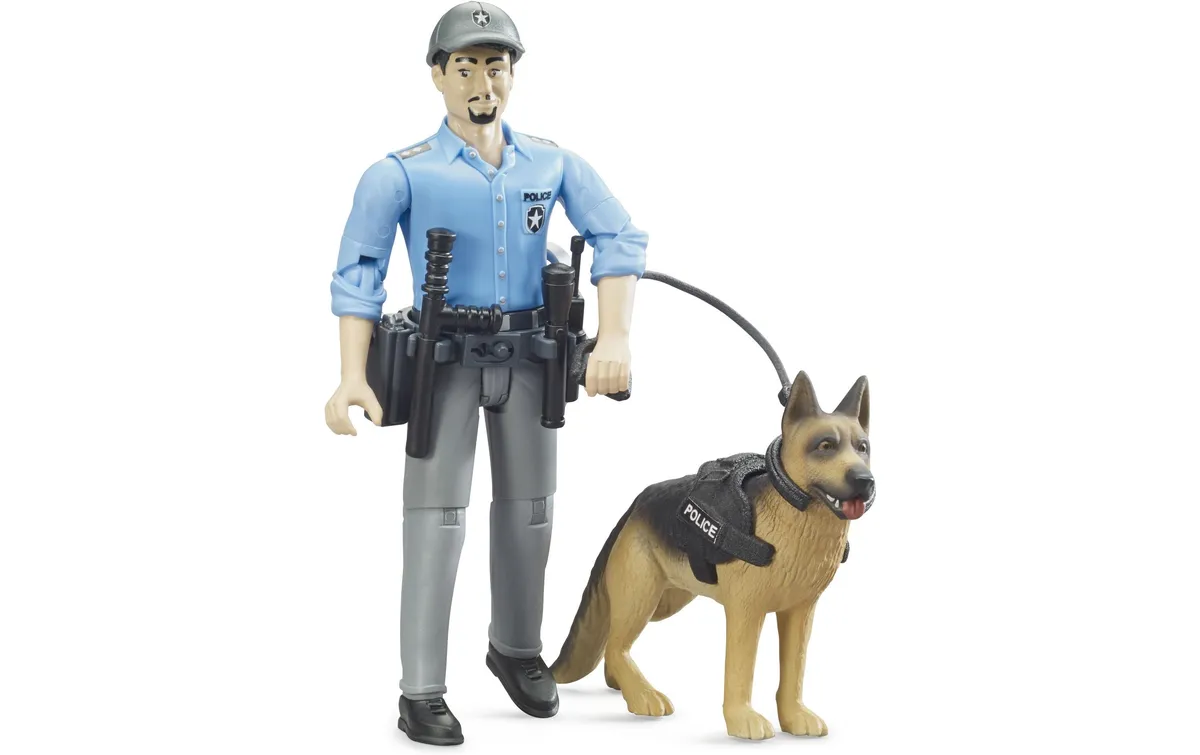 Bruder Spielwaren Spielzeugfigur Polizist mit Hund Bruder Spielwaren Spielzeugfigur Polizist mit Hund