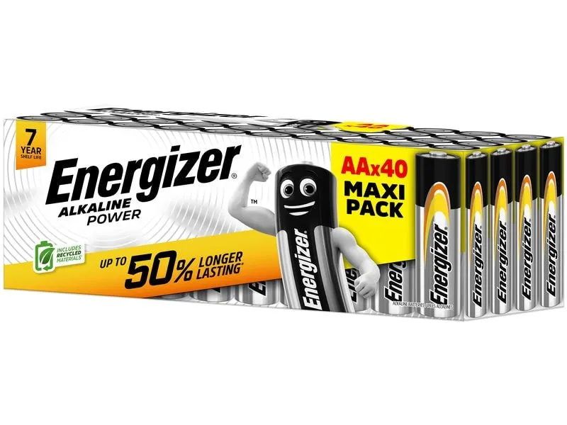 Energizer Batterie Alkaline Power AA , 40 Stück