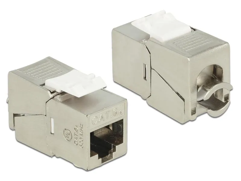Delock Keystone-Modul RJ45 - LSA, Cat 6A geschirmt Delock Keystone-Modul RJ45 - LSA, Cat 6A geschirmt