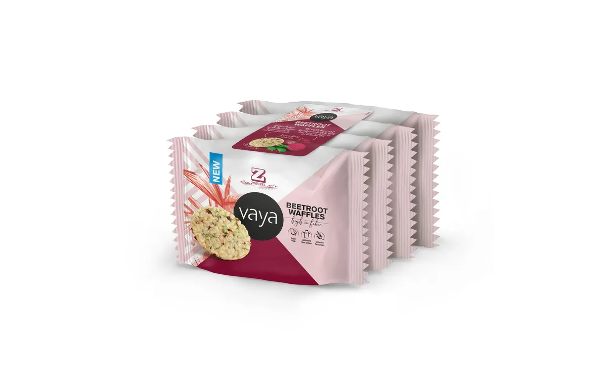 Zweifel Vaya Beetroot Waffles 4 x 17 g Zweifel Vaya Beetroot Waffles 4 x 17 g