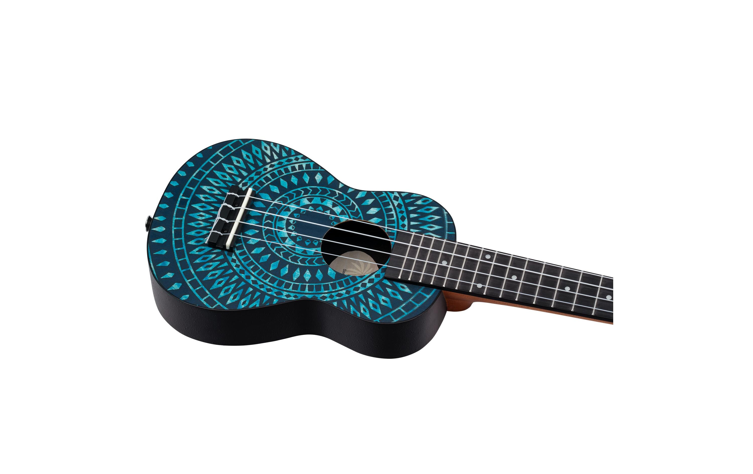 Ortega Guitars Ukulele Keiki Package K2SS-BKC – Blue Kaleidoscop
