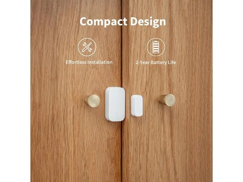 Aqara Funk-Fenster- und Türkontakt T1, Zigbee 3.0 Weiss Aqara Funk-Fenster- und Türkontakt T1, Zigbee 3.0 Weiss