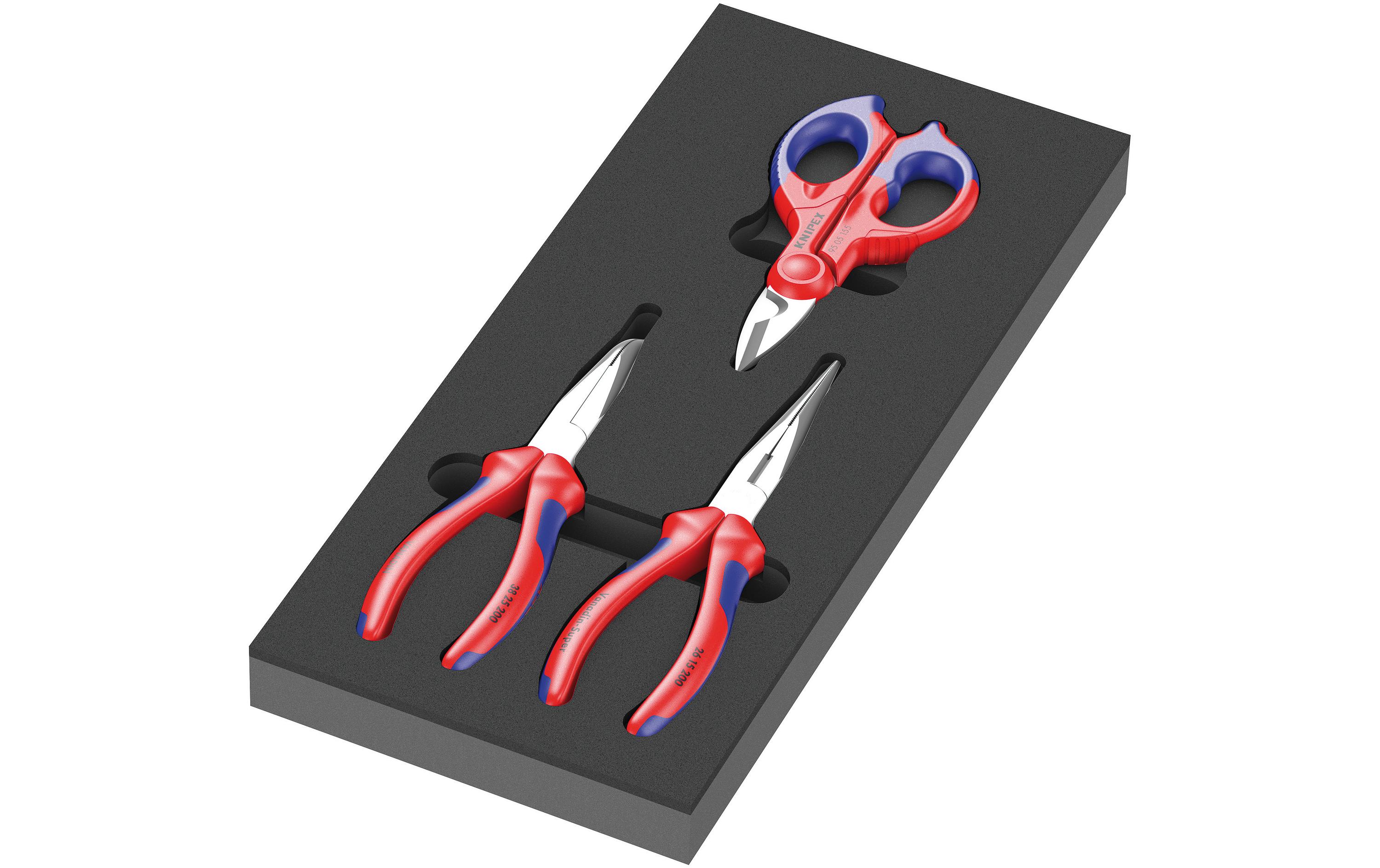 Wera Zangen-Satz Knipex 9781 Schaumstoffeinlage Set 2, 3-teilig