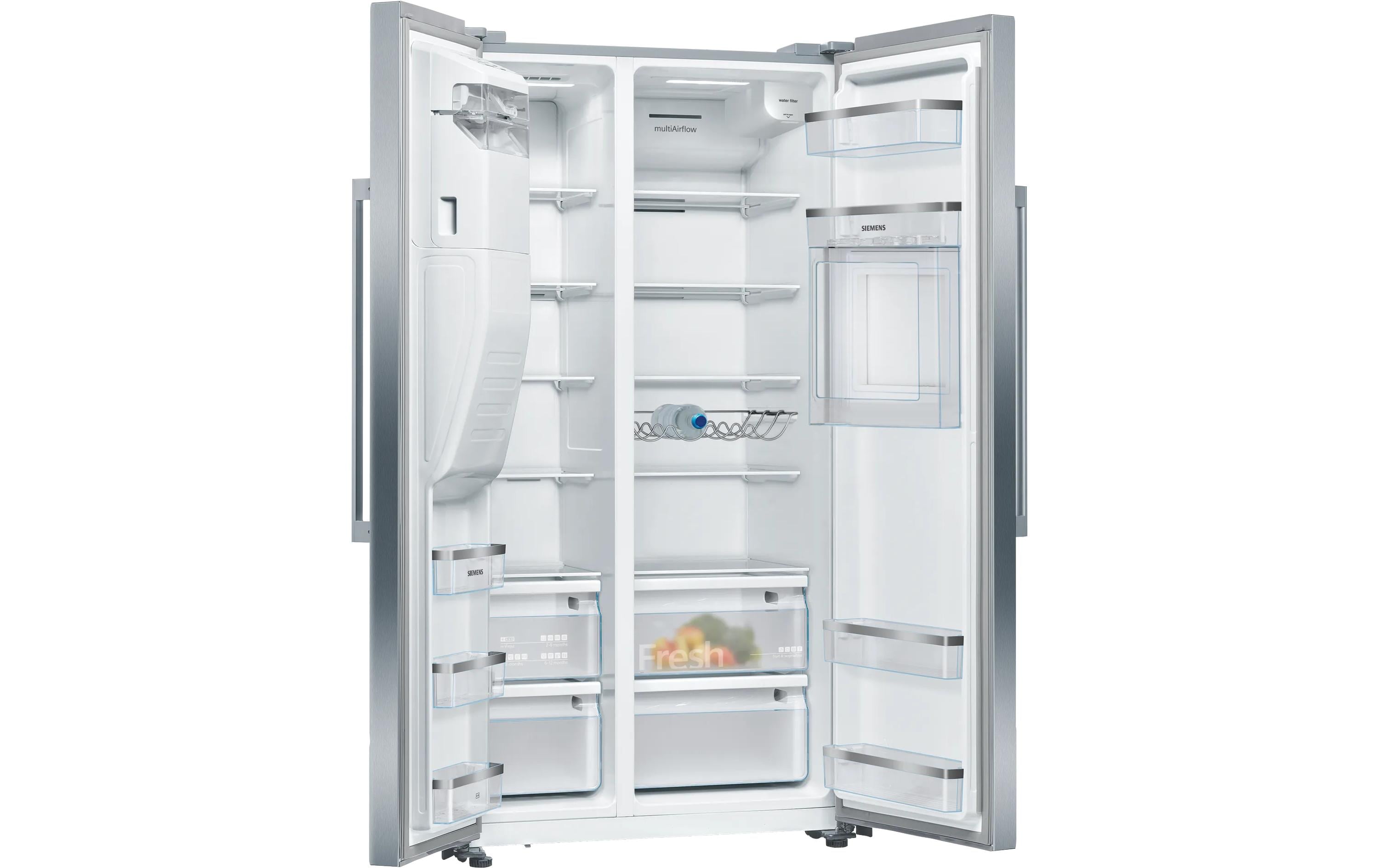 Siemens Kühl-Gefrierkombination KA93GAIDP Rechts und Links, Grau Siemens Kühl-Gefrierkombination KA93GAIDP Rechts und Links, Grau
