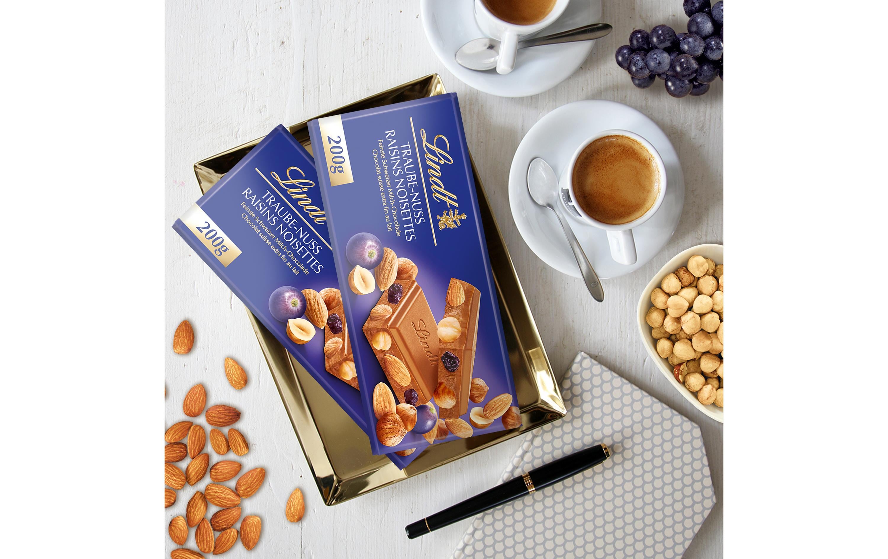 Lindt Tafelschokolade Milch Traube & Nuss 200 g