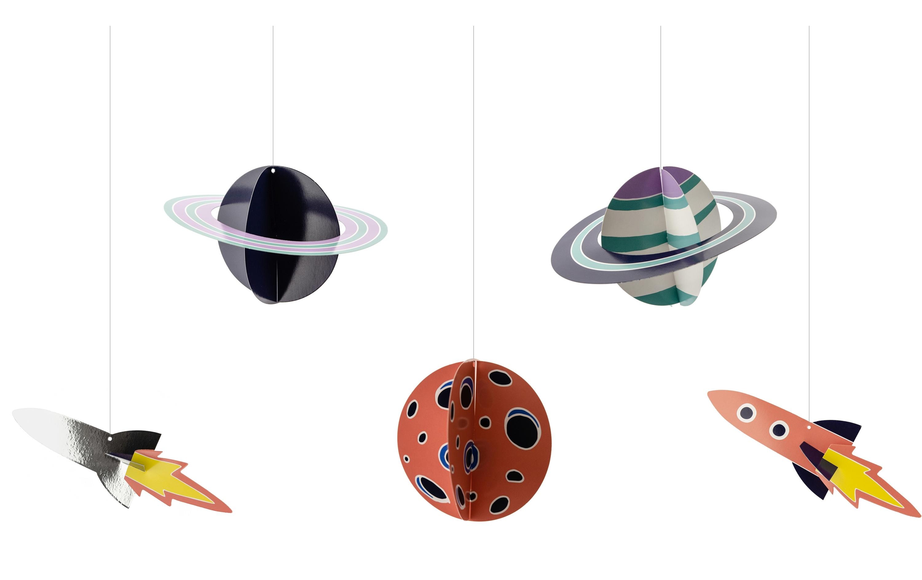 Partydeco Papierdekoration Kosmos 5 Stück Partydeco Papierdekoration Kosmos 5 Stück