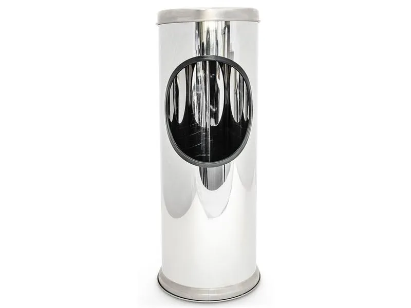 relaxdays Standascher aus Edelstahl Silber