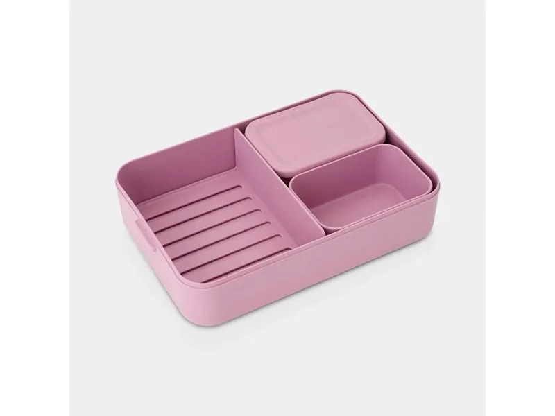 Brabantia Lunchbox Make & Take 25.5 x 16.7 x 6.2 cm, Pink Brabantia Lunchbox Make & Take 25.5 x 16.7 x 6.2 cm, Pink