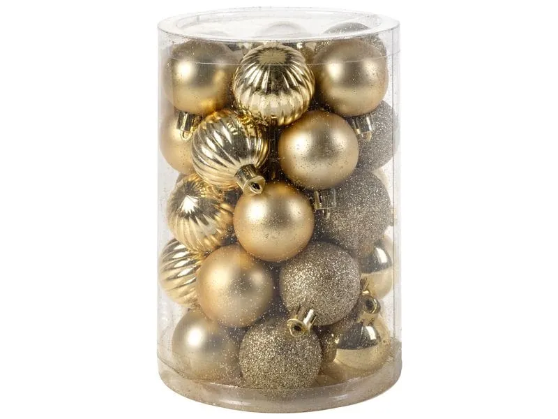 COCON Weihnachtskugel 34 Stück, Gold