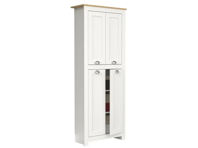 VCM Badezimmerregal Balusa 42 x 180 cm, Braun/Weiss VCM Badezimmerregal Balusa 42 x 180 cm, Braun/Weiss