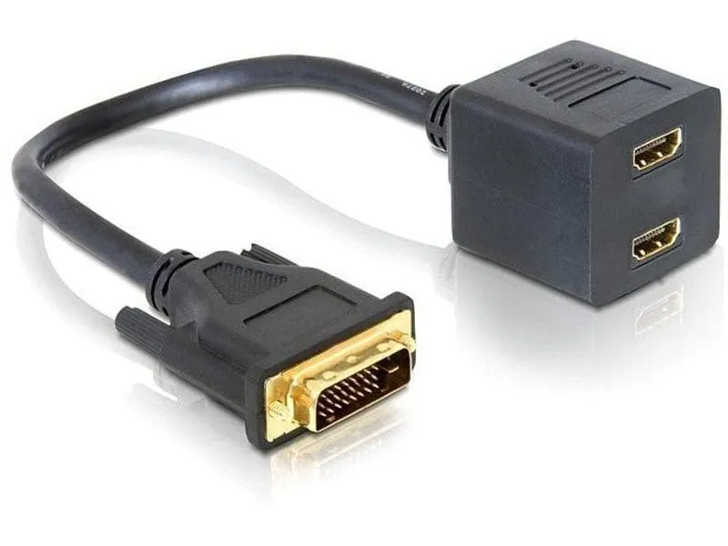 Delock 2-Port Signalsplitter DVI-D - HDMI Delock 2-Port Signalsplitter DVI-D - HDMI
