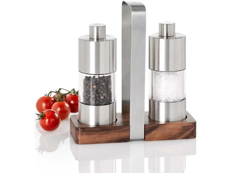AdHoc Salz- und Pfeffermühle MENAGE Classic 2 Stück, 13 cm, Silber AdHoc Salz- und Pfeffermühle MENAGE Classic 2 Stück, 13 cm, Silber