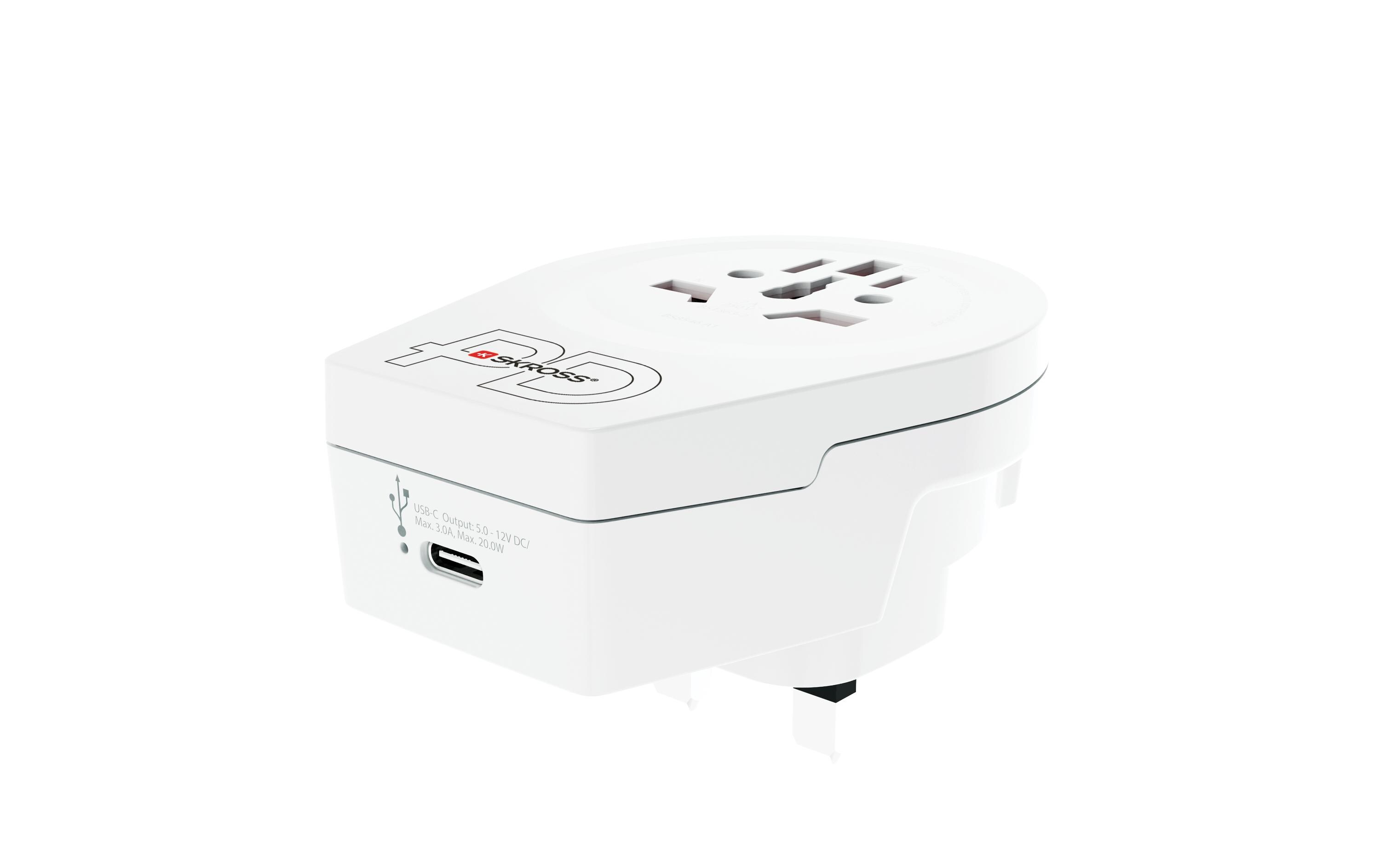 SKROSS Reiseadapter Country World / UK, USB