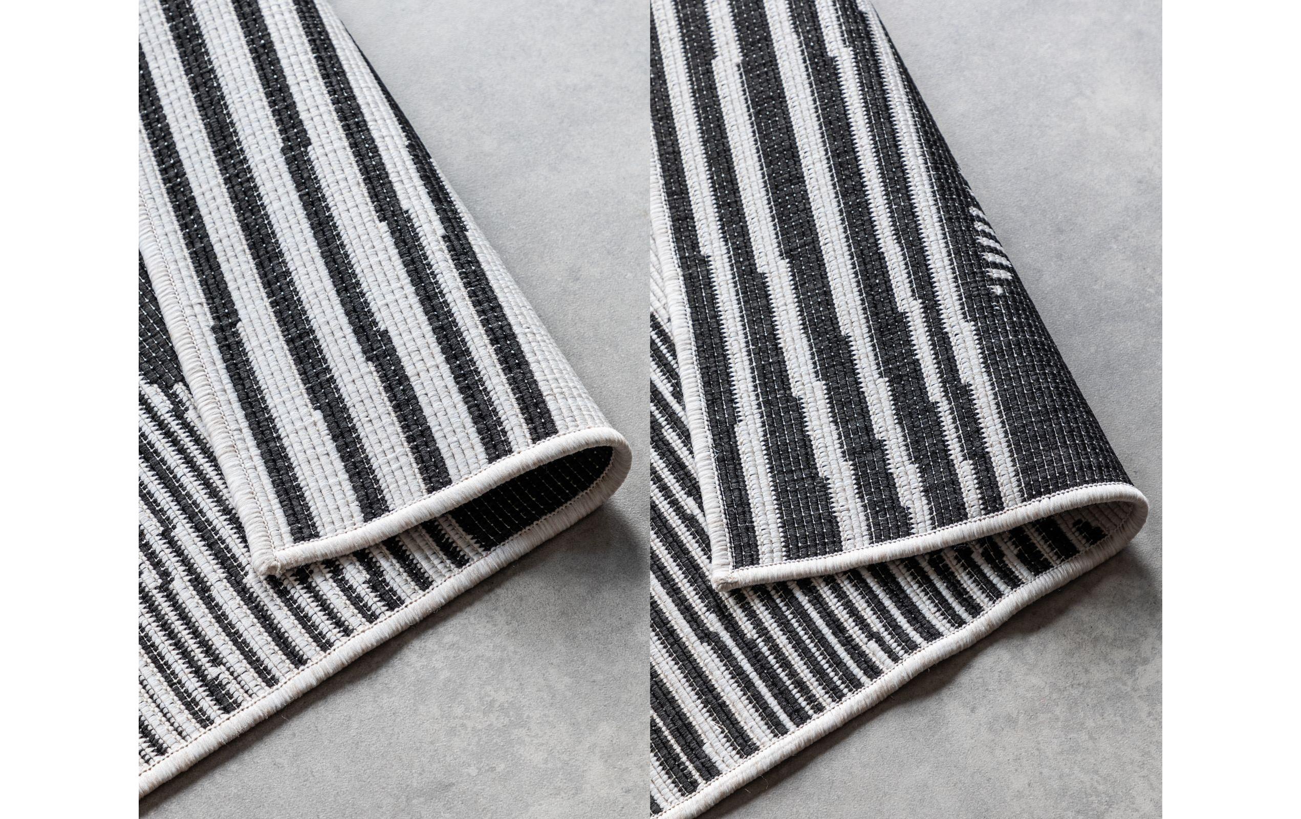 Elle Decoration Teppich Rhombus 160 x 230 cm, Black