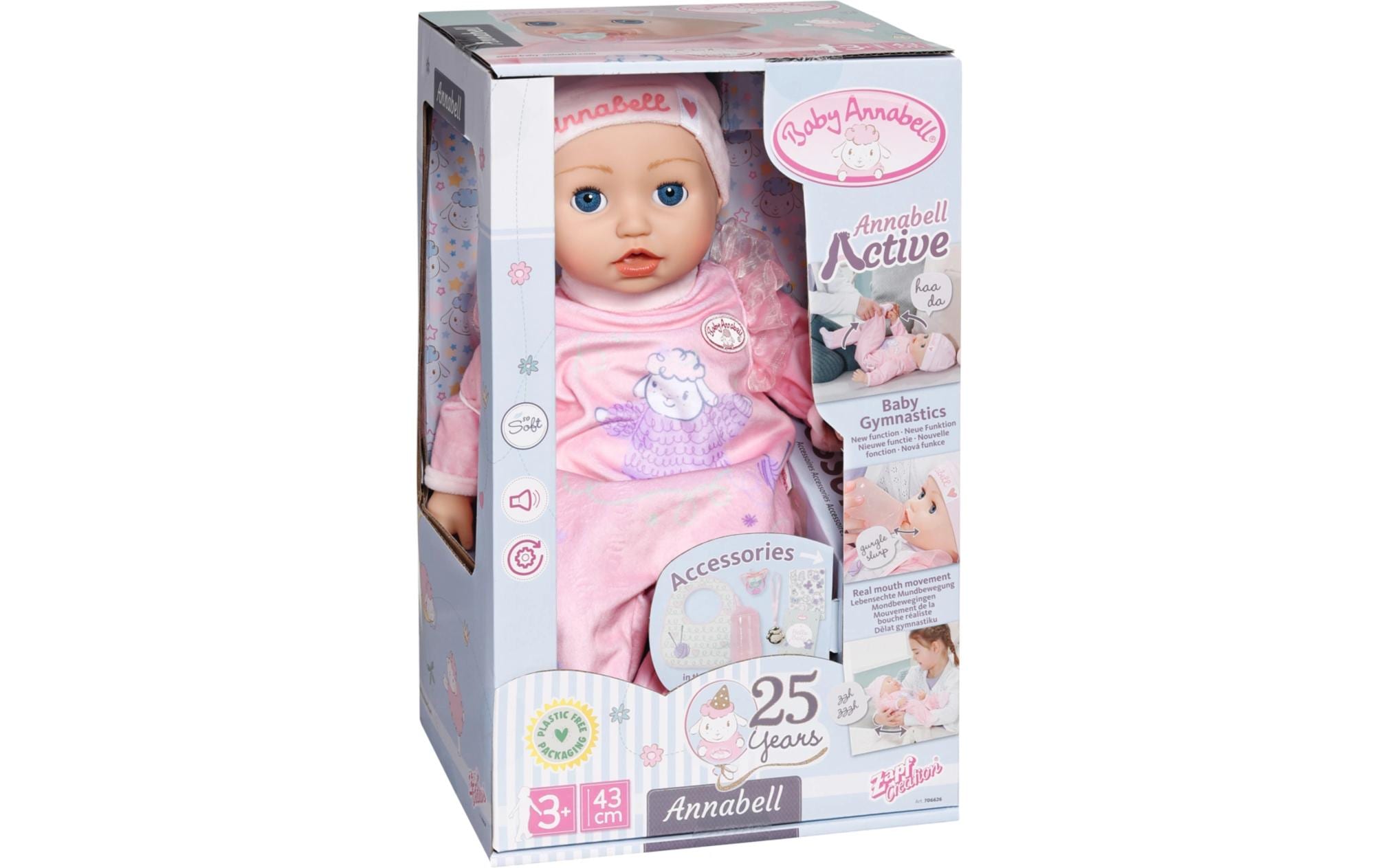 Baby Born Babypuppe Annabell Interaktiv, 43 cm