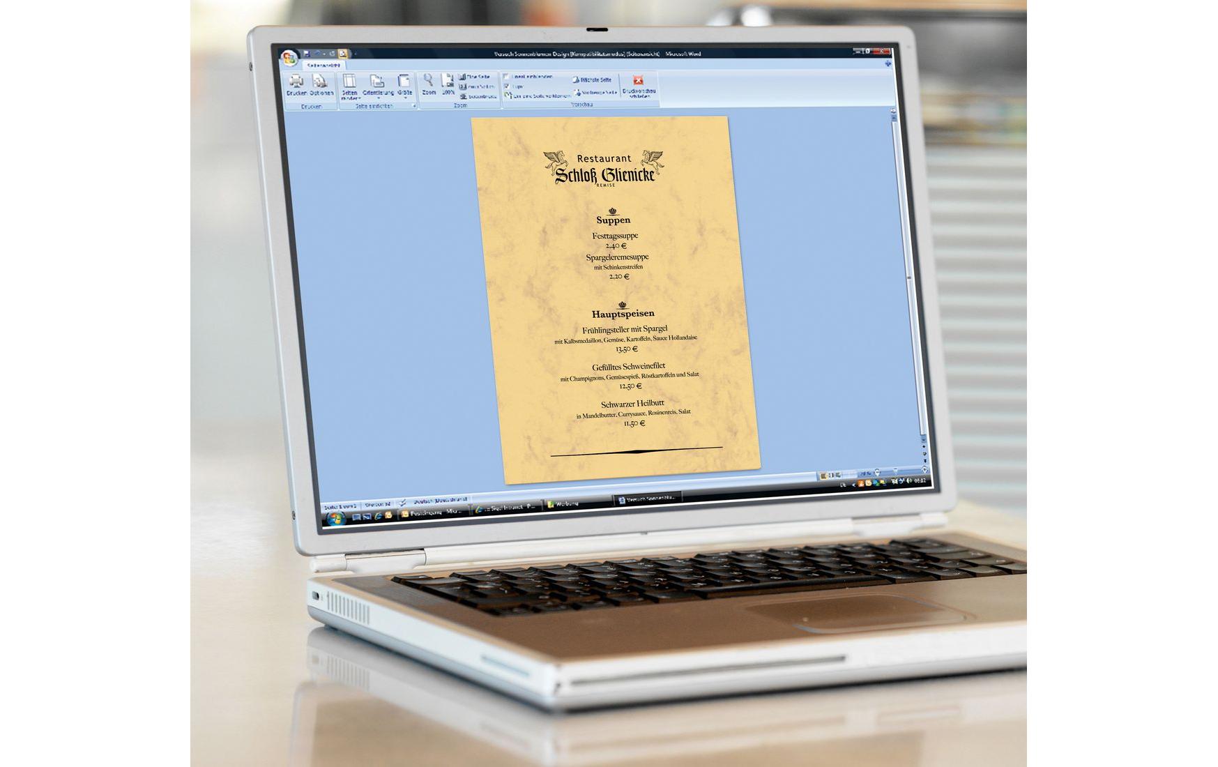 Sigel Motivpapier Marmor-Papier A4, 90 g, 100 Blatt, Sandbraun